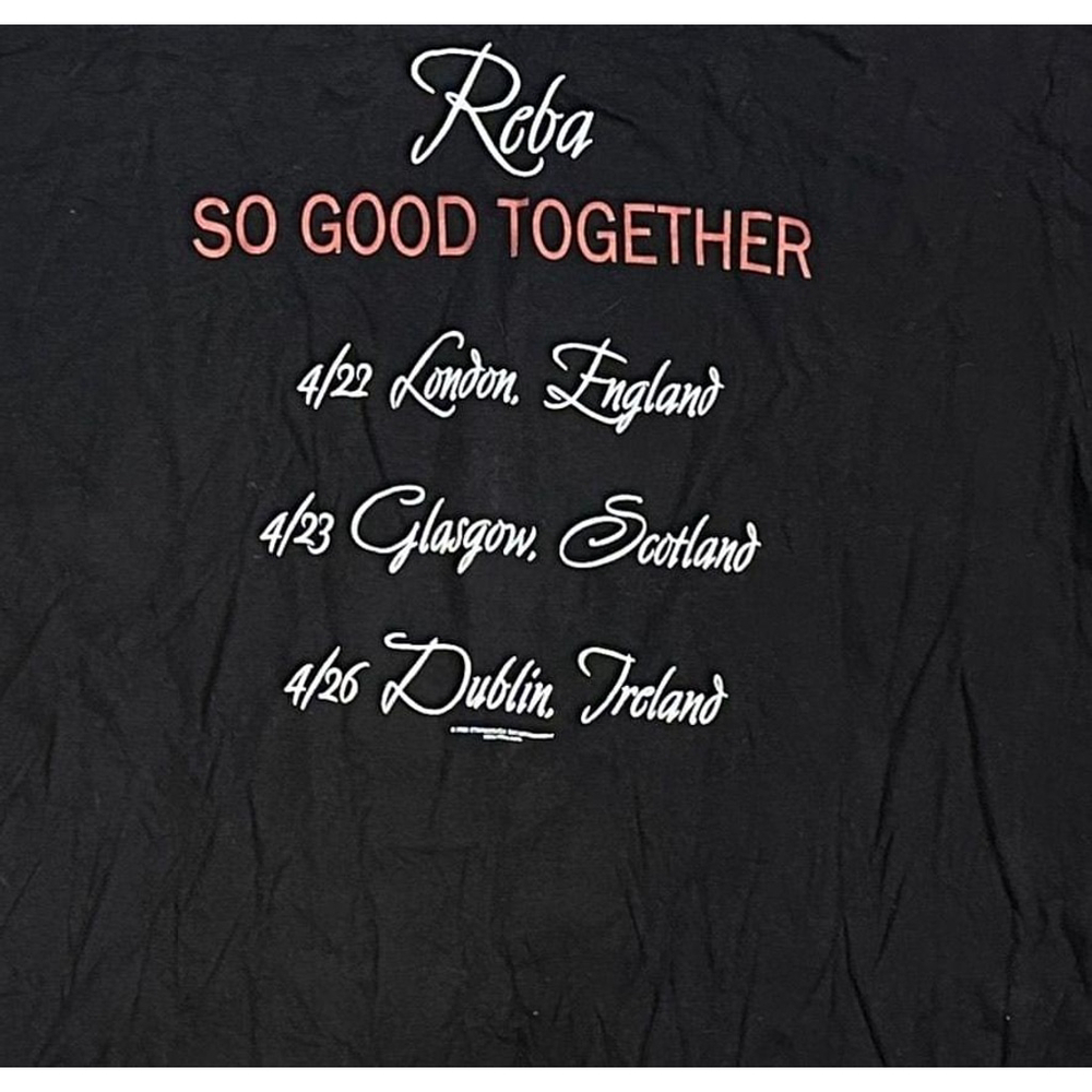 Vintage 00 Reba So Good Together Concert Tour Europe Black Size L - Picture 3 of 10